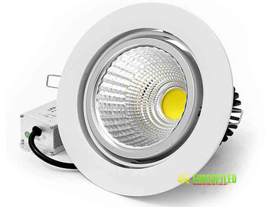 Светодиодный встраиваемый поворотный светильник потолочный 5W - цена .